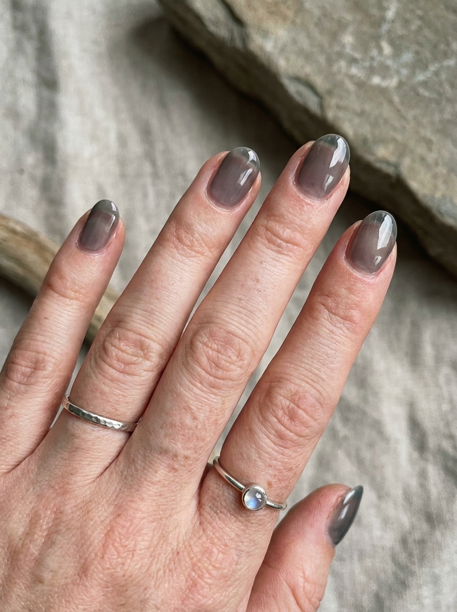 Smoky Glass Nails als Glass Nails Inspiration 2026